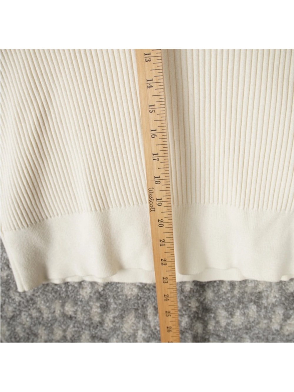 Varley Janie Ribbed Half Zip Knit Sweater women Sz X-Large Ivory STY# VAR01701 - Picture 8 of 10